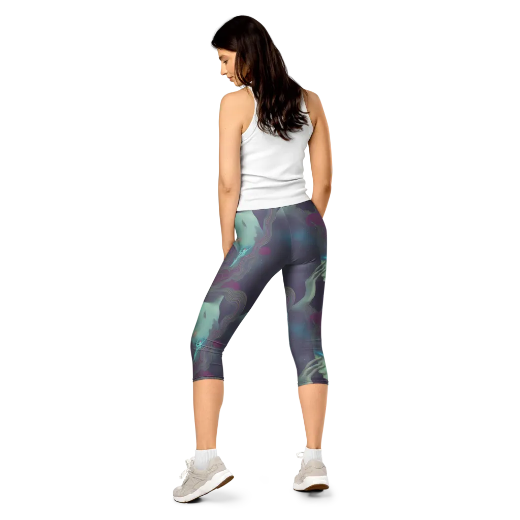 Ethereal Muse on Capri Leggings — Back