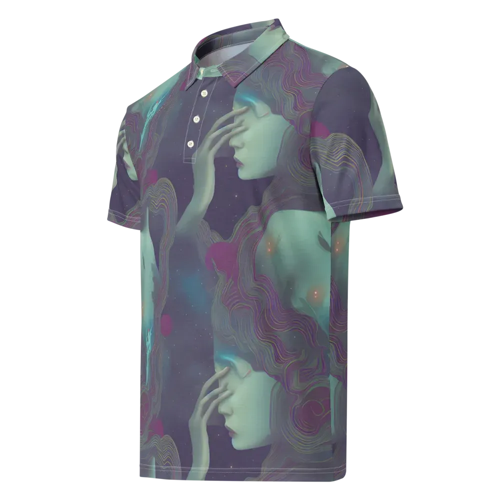 Ethereal Muse on Men's Slim Fit Polo Shirt — Left Front