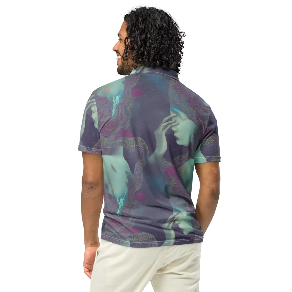Ethereal Muse on Men's Slim Fit Polo Shirt — Back