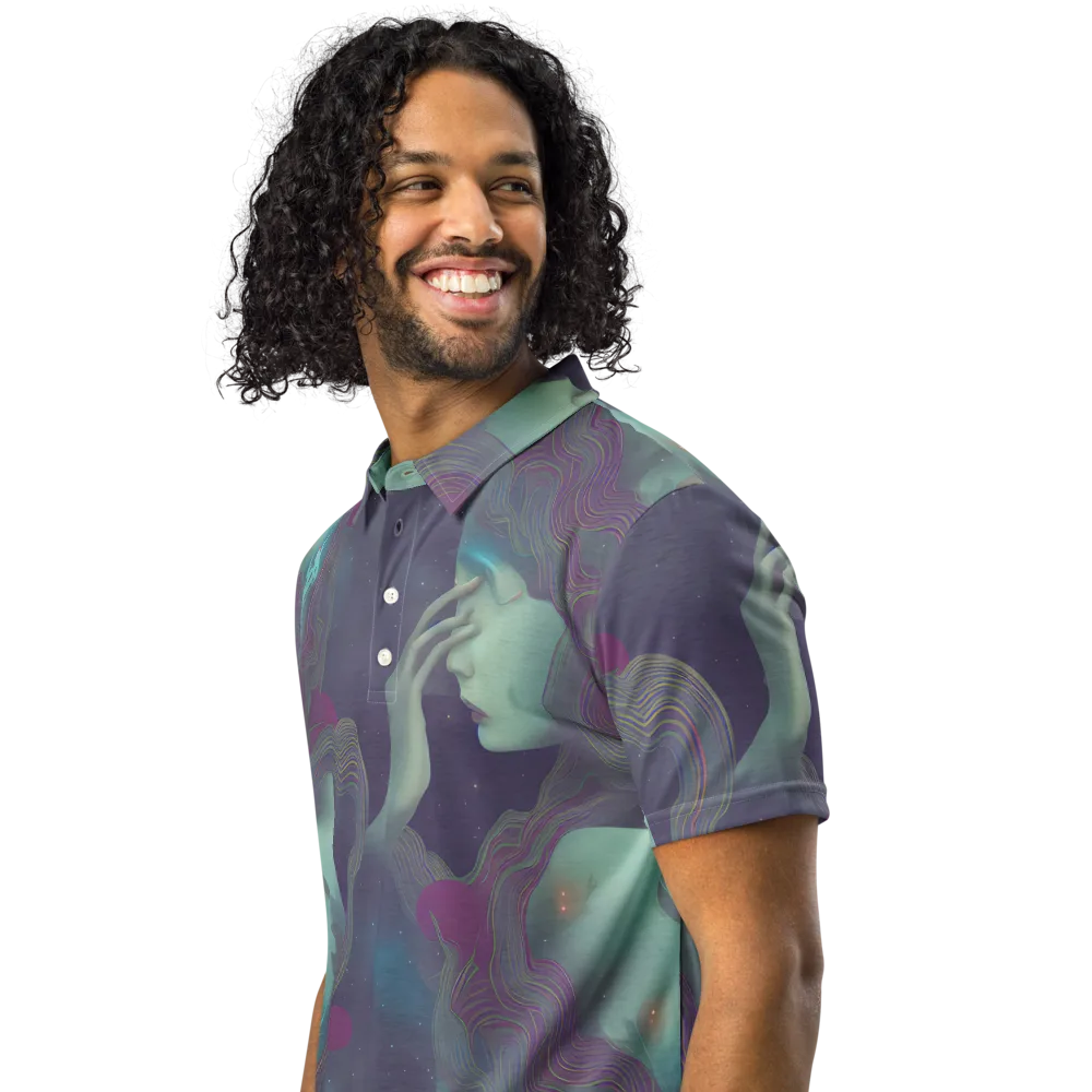 Ethereal Muse on Men's Slim Fit Polo Shirt — Left Front