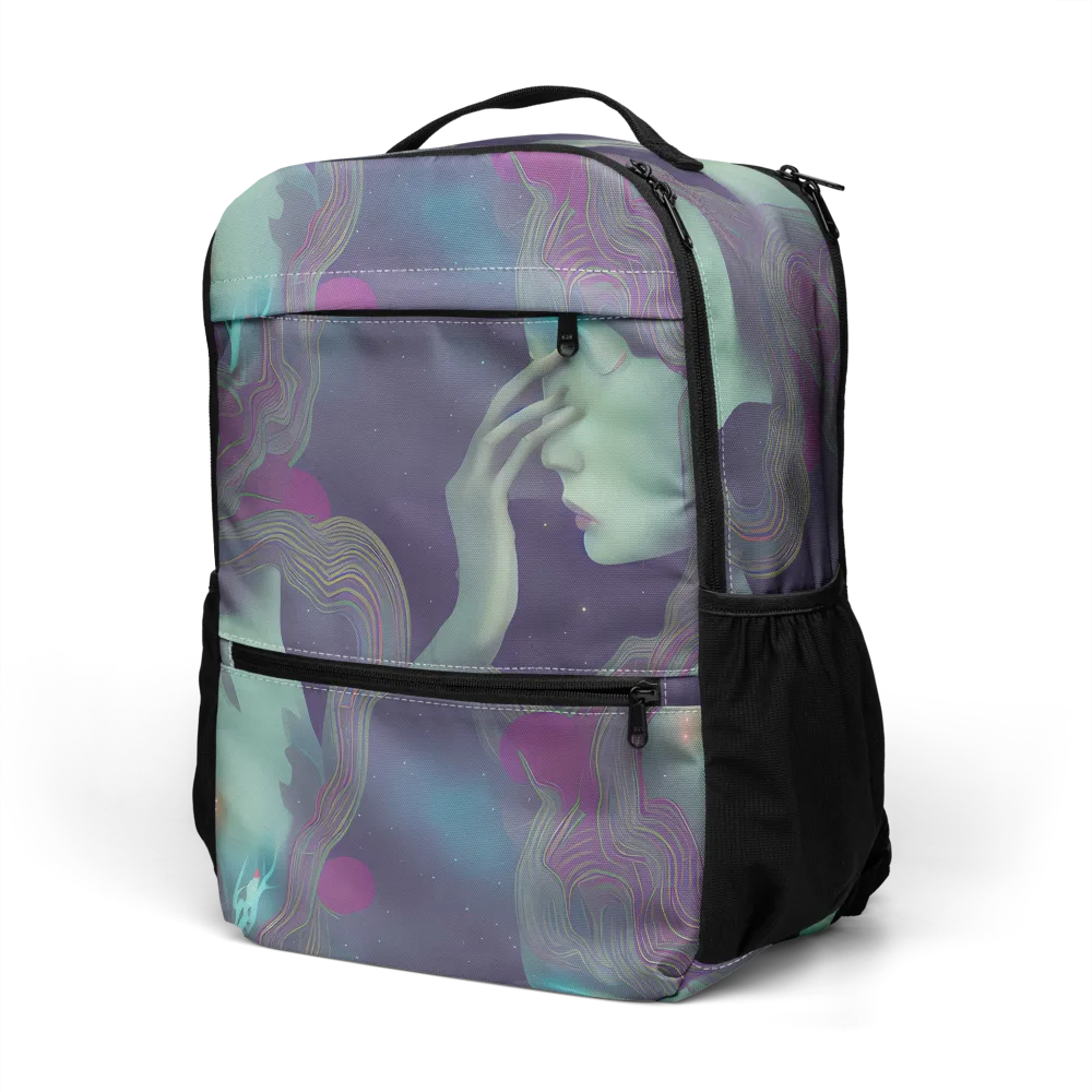 Ethereal Muse on Utility Backpack — Left Front