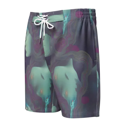 Ethereal Muse on a Men's Board Shorts