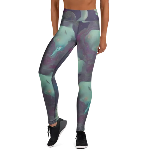 Ethereal Muse on a Yoga Leggings