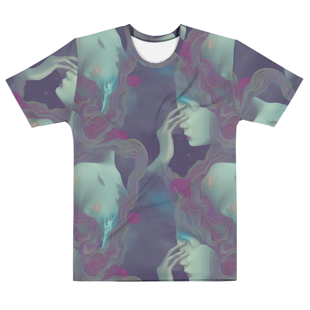 Ethereal Muse on Men's Cotton Crew Neck T-Shirt — Front