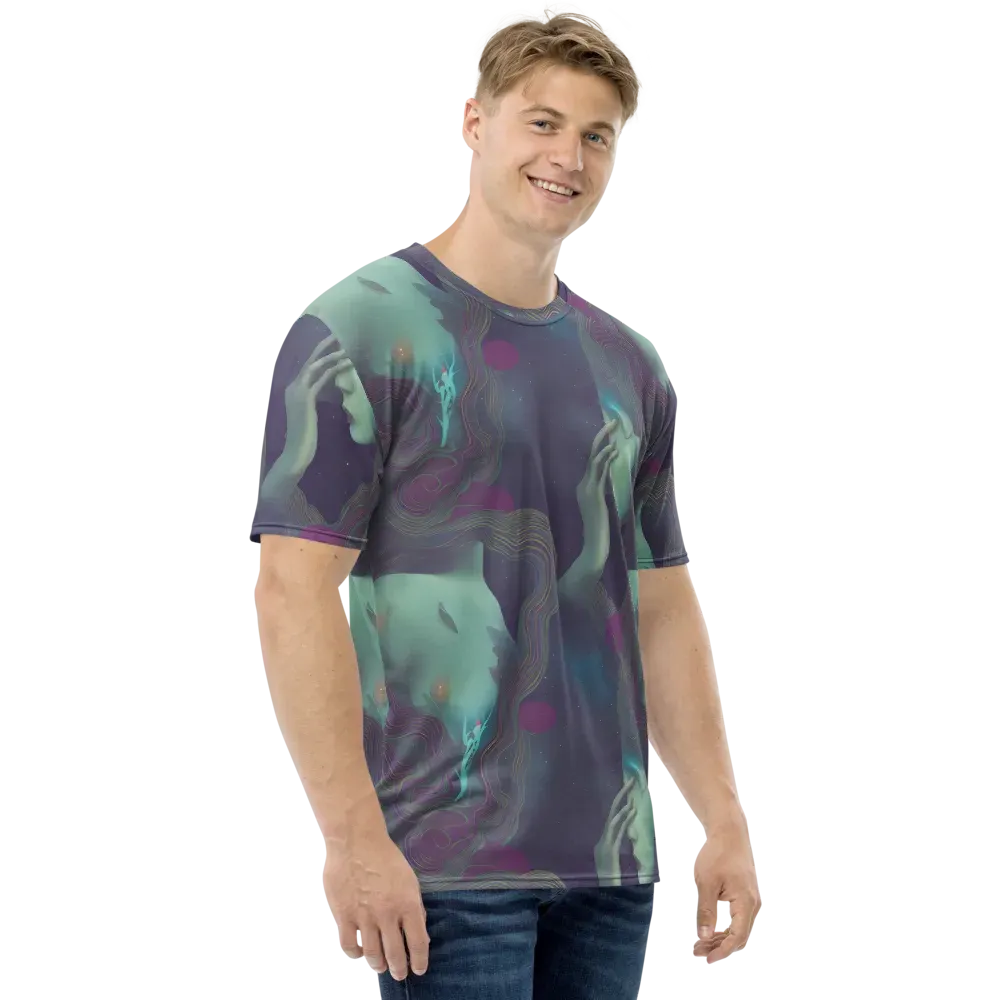 Ethereal Muse on Men's Crew Neck T-Shirt — Right