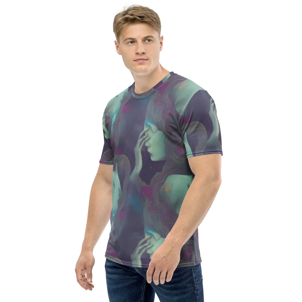 Ethereal Muse on Men's Crew Neck T-Shirt — Left