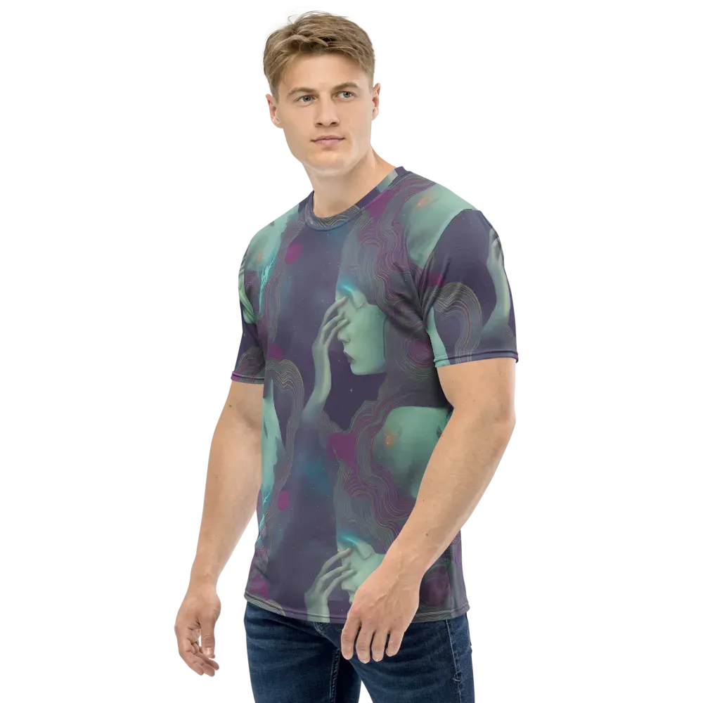 Ethereal Muse on Men's Crew Neck T-Shirt — Left