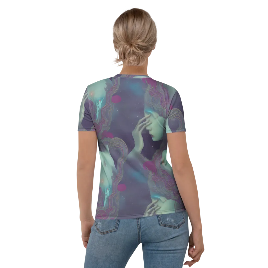 Ethereal Muse on Women's Crew Neck T-Shirt — Back