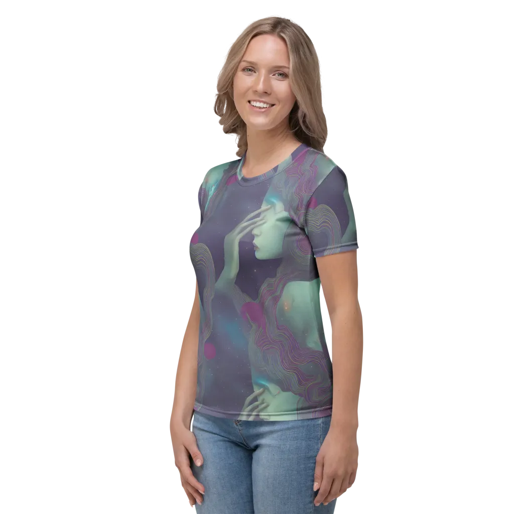 Ethereal Muse on Women's Crew Neck T-Shirt — Left