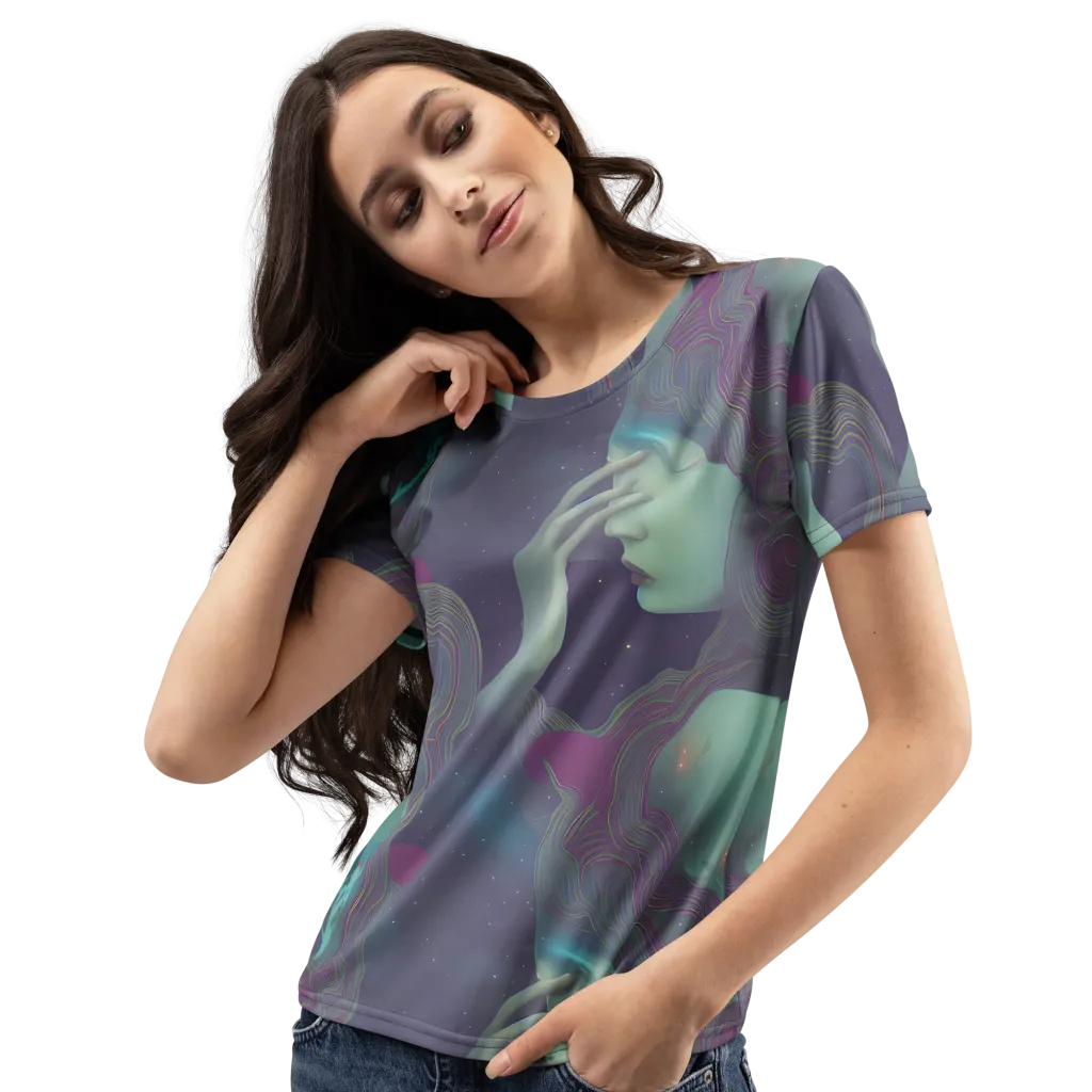 Ethereal Muse on Women's Crew Neck T-Shirt — Left Front