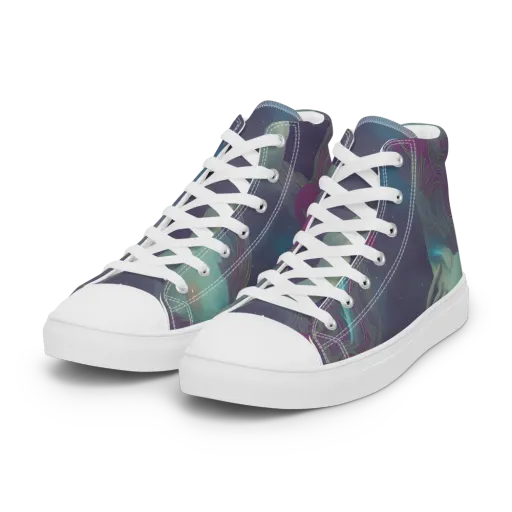 Ethereal Muse on a Women's High Top Canvas Shoes