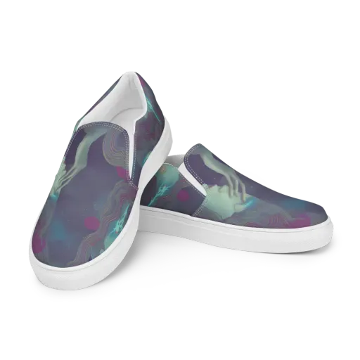 Ethereal Muse on a Men's Slip-On Canvas Shoes