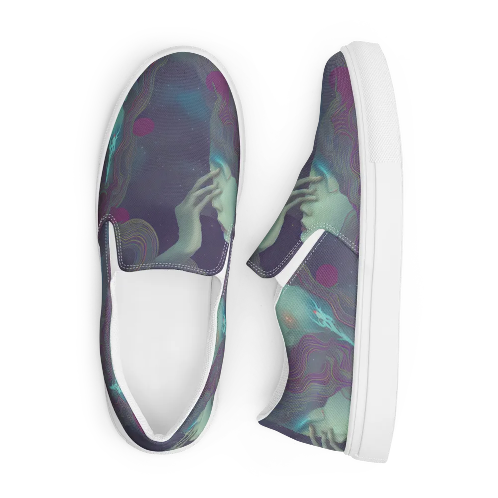 Ethereal Muse on Men's Slip-On Canvas Shoes — Front