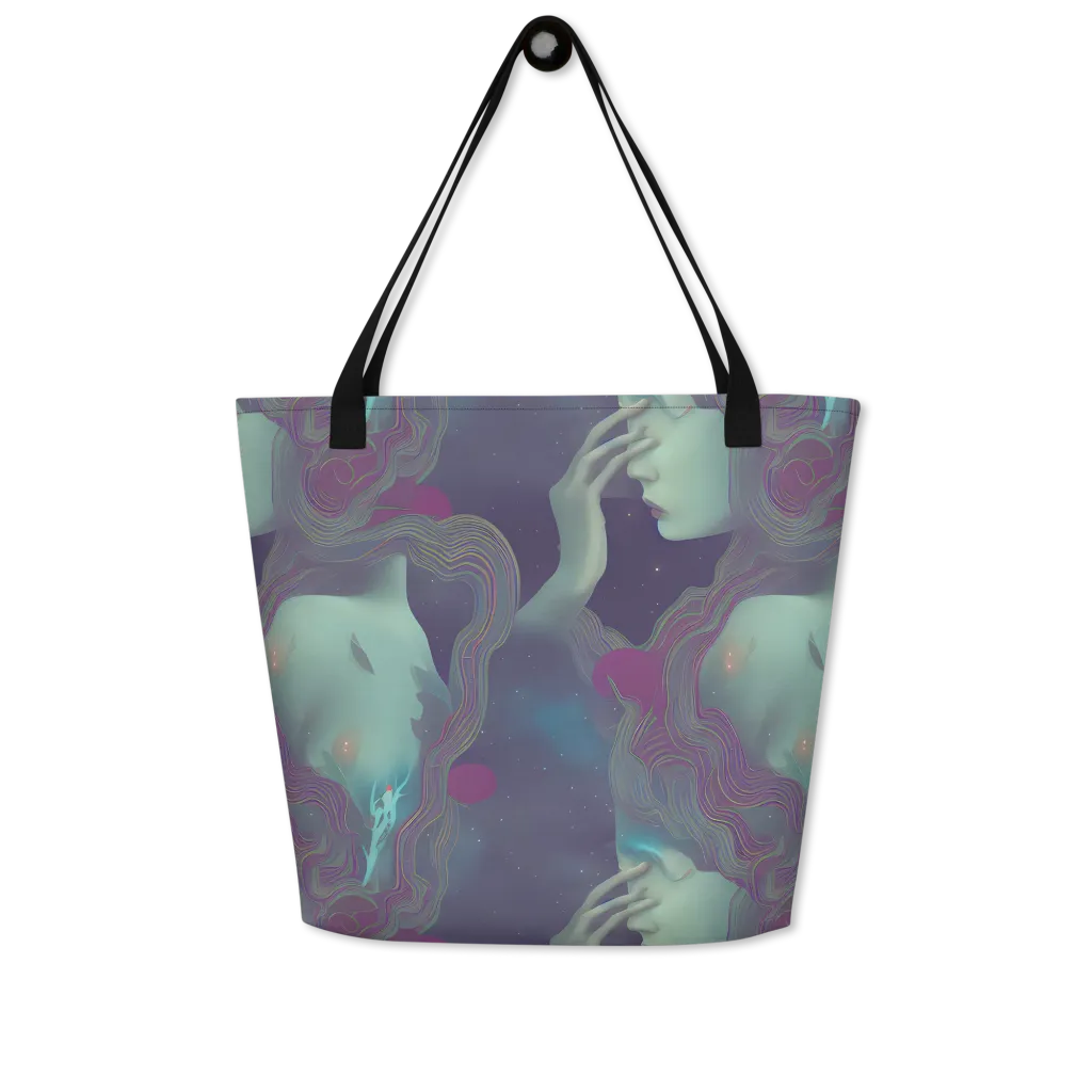 Ethereal Muse on Large Tote Bag W/ Pocket — Front