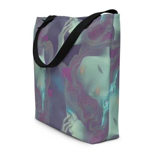 Ethereal Muse on a Large Tote Bag W/ Pocket