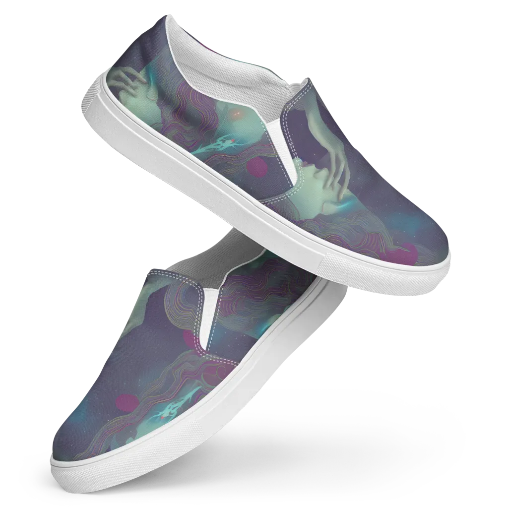 Ethereal Muse on Women's Slip-On Canvas Shoes — Front