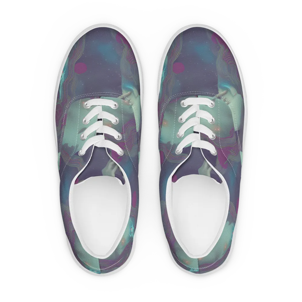 Ethereal Muse on Men's Lace-Up Canvas Shoes — Front