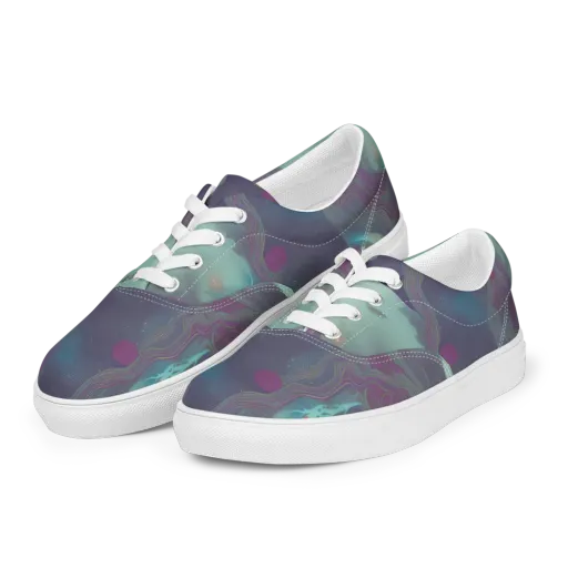 Ethereal Muse on a Men's Lace-Up Canvas Shoes
