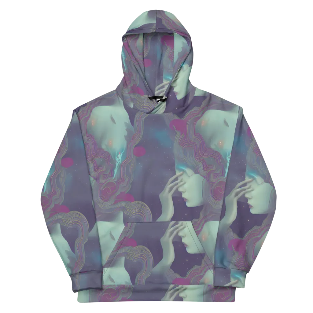 Ethereal Muse on Cotton Hoodie — Front