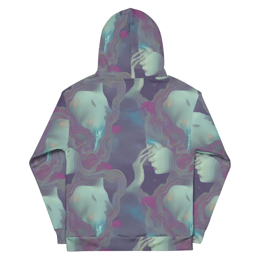 Ethereal Muse on Cotton Hoodie — Back