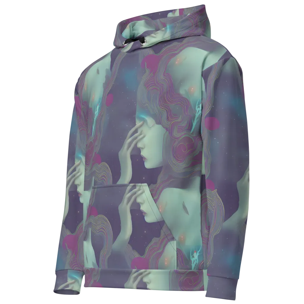 Ethereal Muse on Cotton Hoodie — Left Front