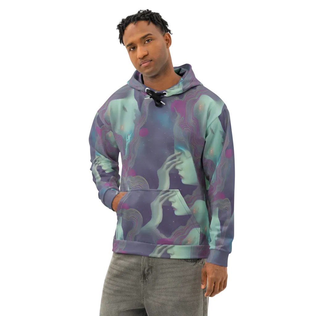 Ethereal Muse on Cotton Hoodie — Left Front