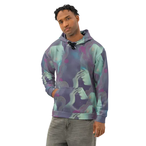 Ethereal Muse on a Cotton Hoodie
