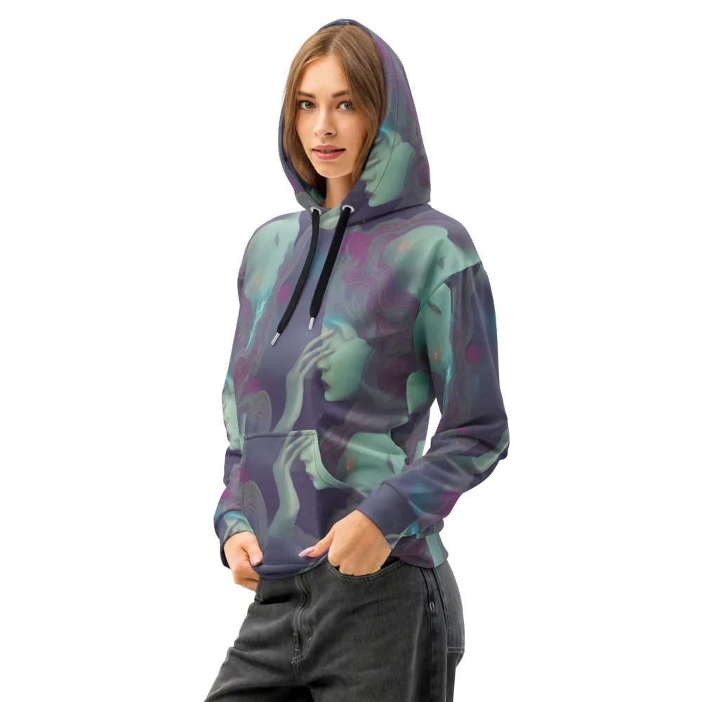Ethereal Muse on Cotton Hoodie — Left Front