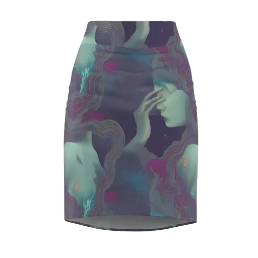 Ethereal Muse on a Pencil Skirt