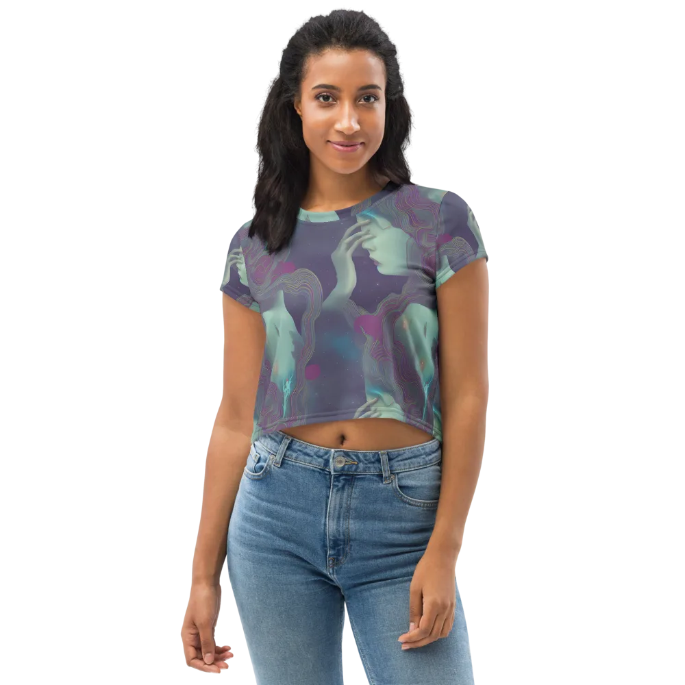 Ethereal Muse on Crop Tee — Front