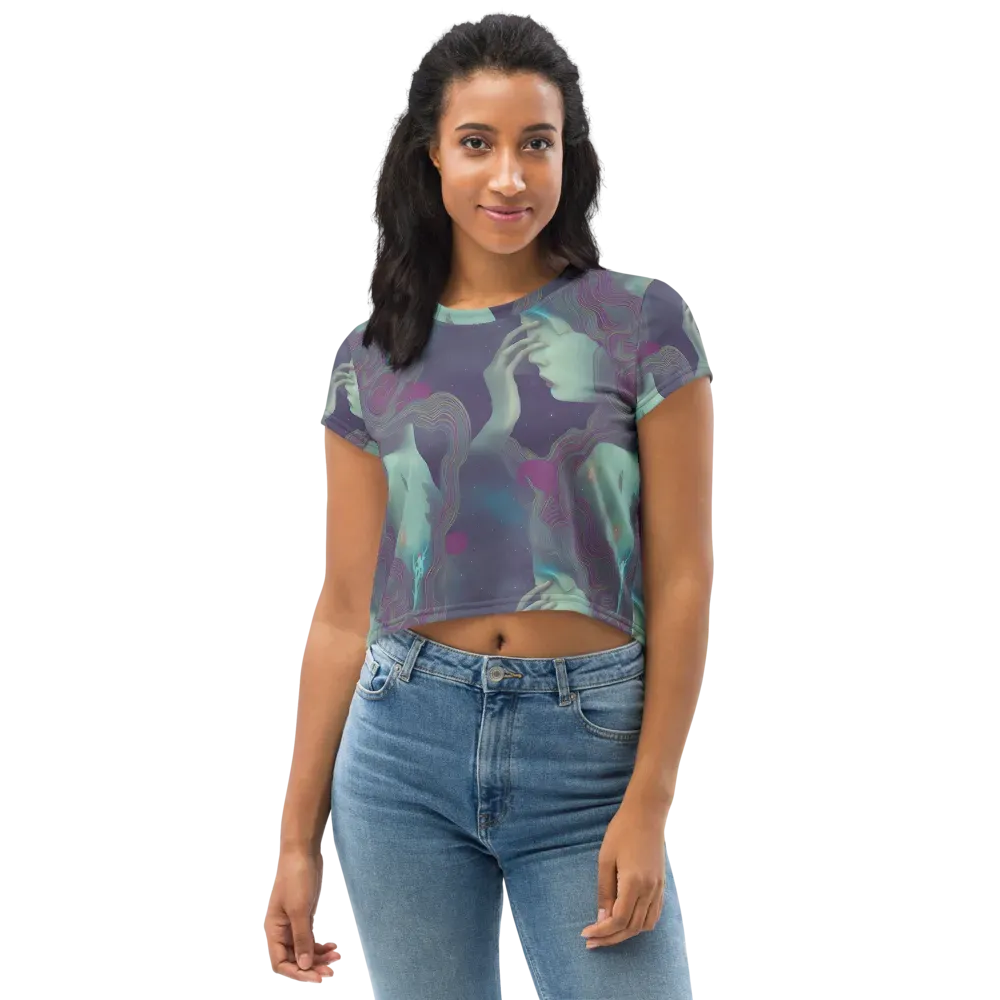 Ethereal Muse on Crop Tee — Front