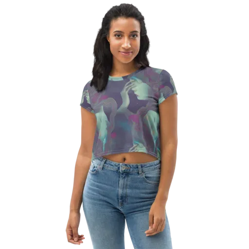 Ethereal Muse on a Crop Tee