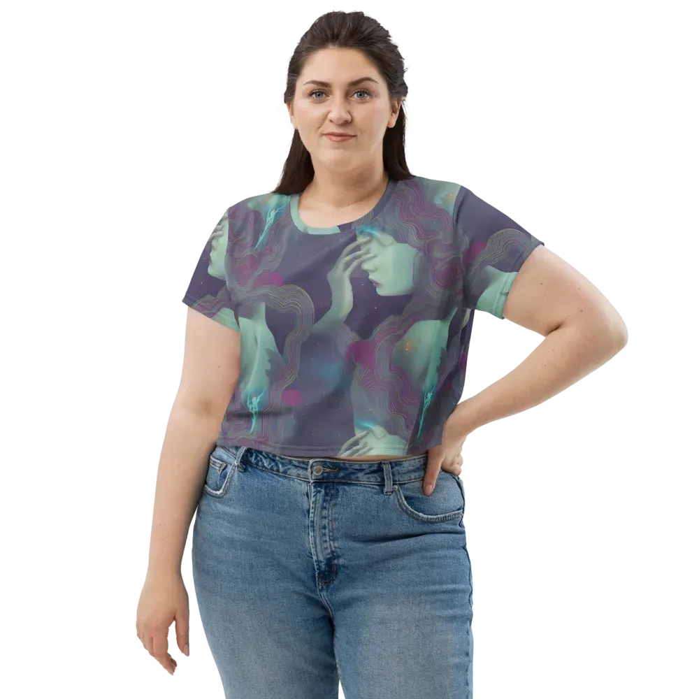 Ethereal Muse on Crop Tee — Front