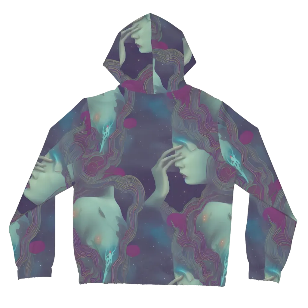 Ethereal Muse on Women's Full-Zip Hoodie — Back