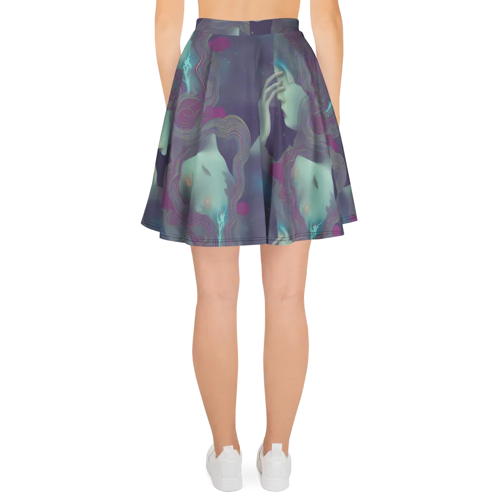 Ethereal Muse on Skater Skirt — Back