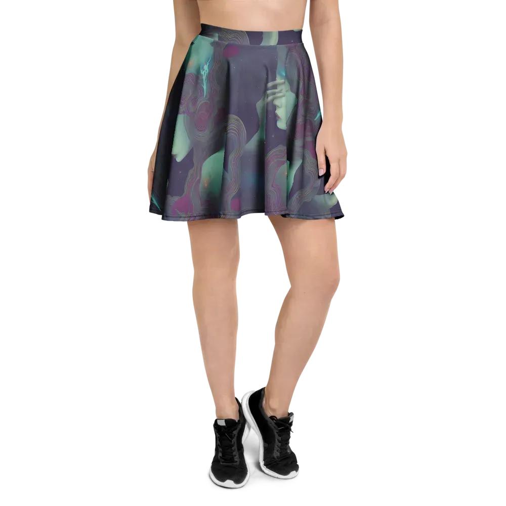 Ethereal Muse on Skater Skirt — Front