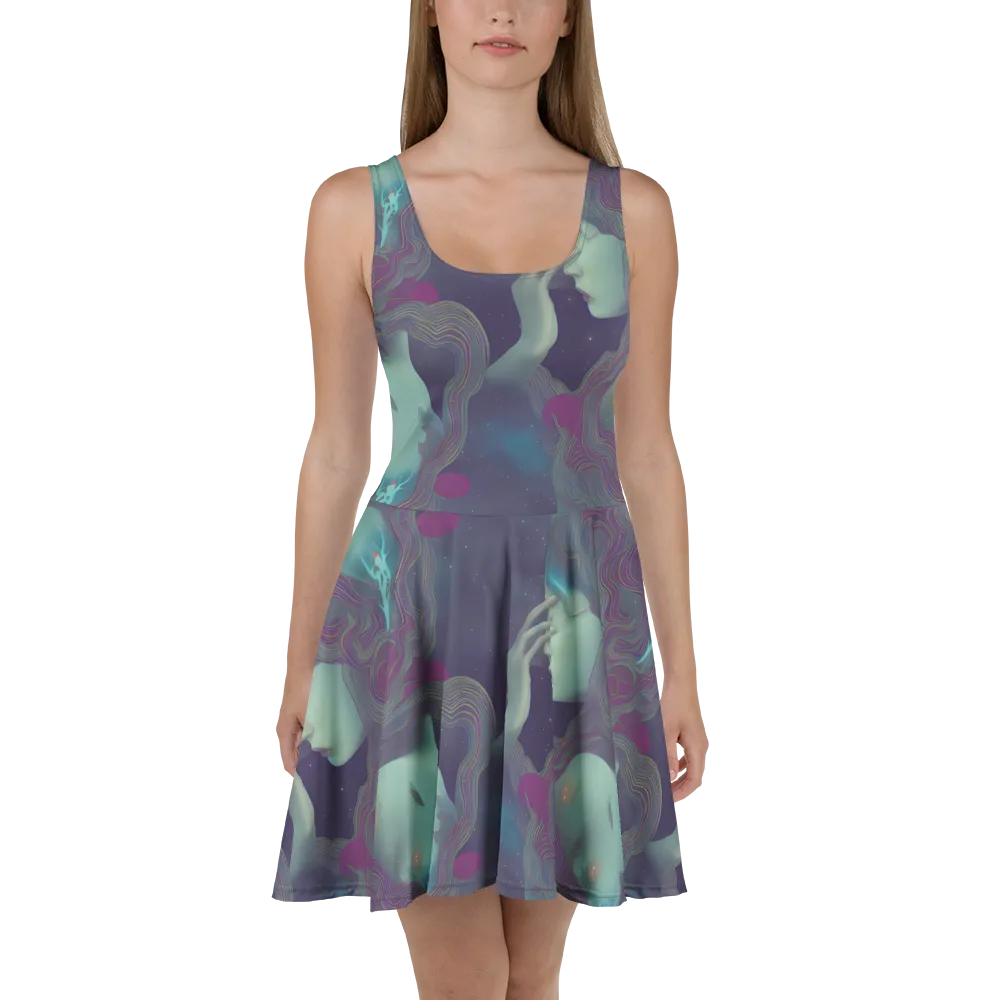 Ethereal Muse on Skater Dress — Front