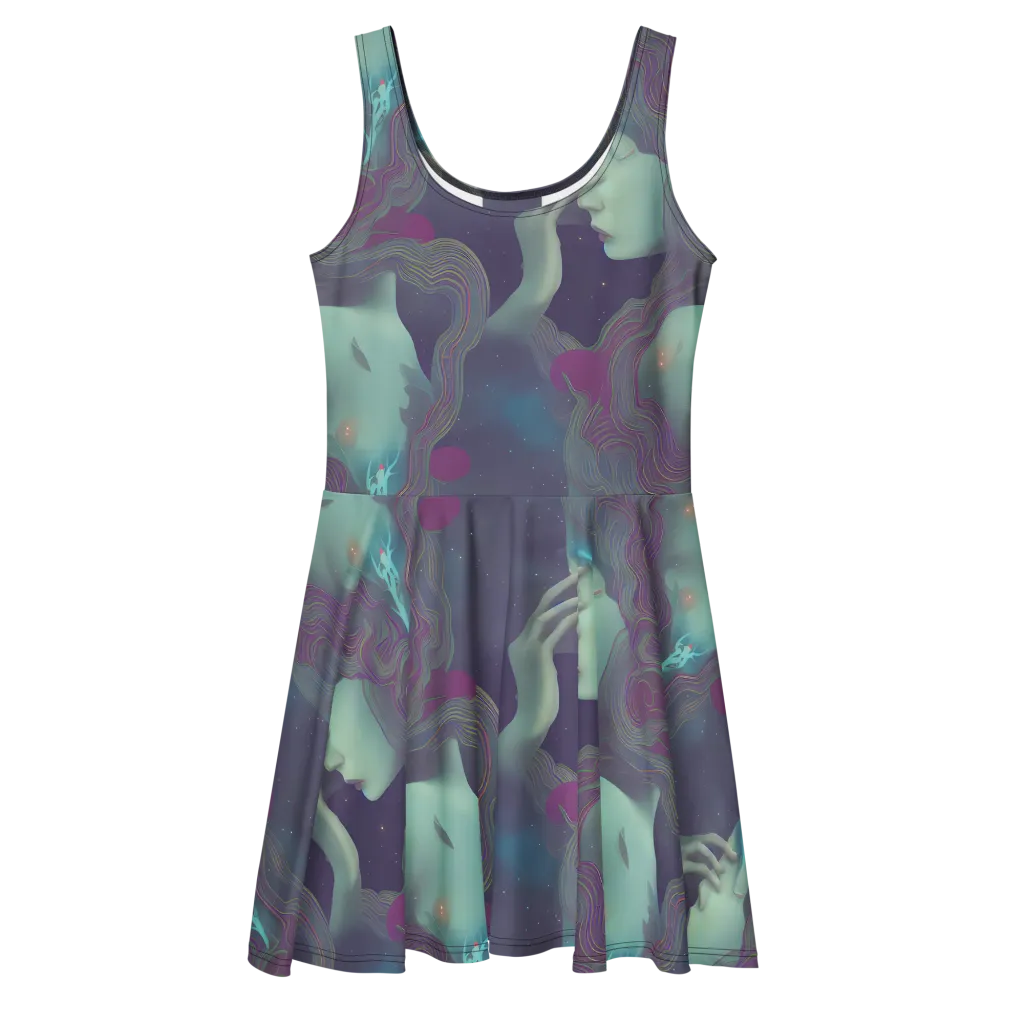 Ethereal Muse on Skater Dress — Front