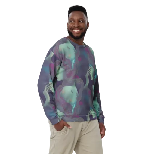 Ethereal Muse on a Sweatshirt