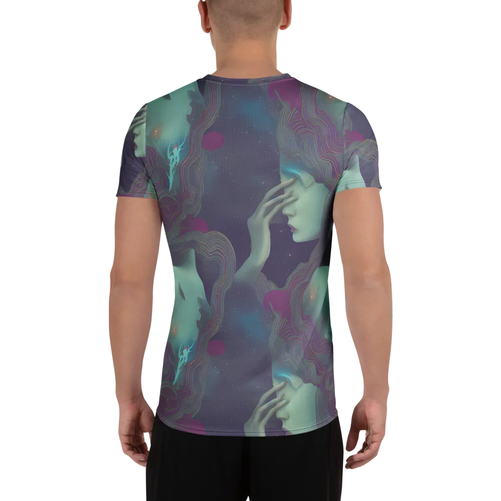 Ethereal Muse on Men's Athletic T-Shirt — Back