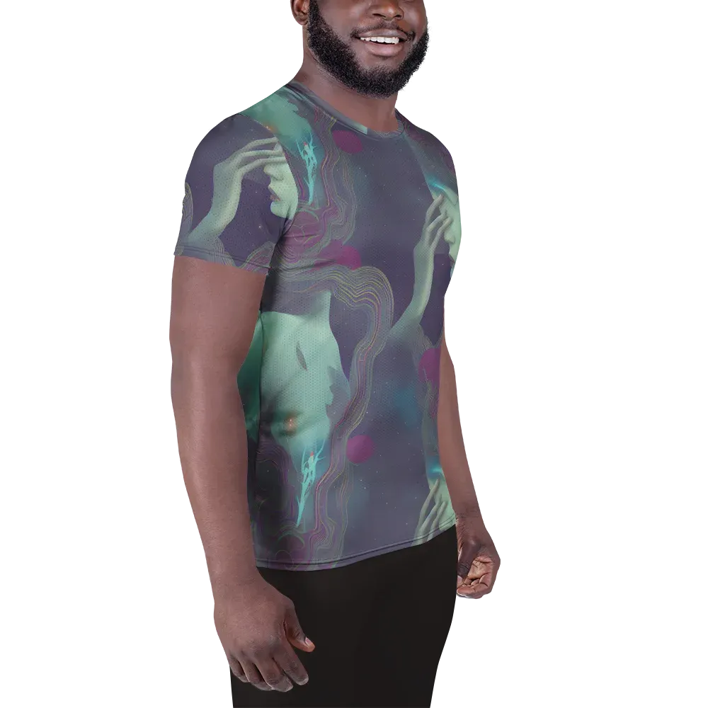 Ethereal Muse on Men's Athletic T-Shirt — Right