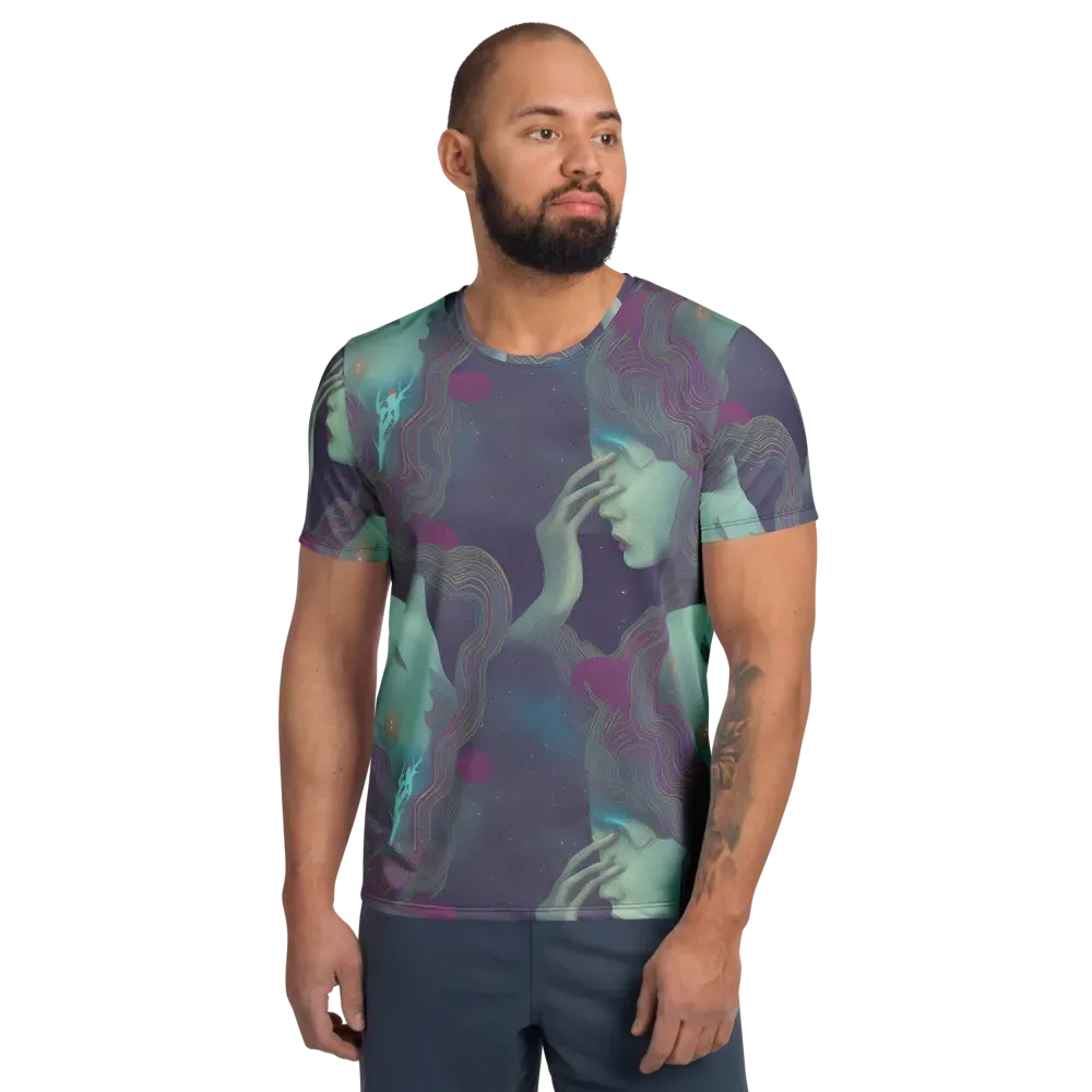 Ethereal Muse on Men's Athletic T-Shirt — Front
