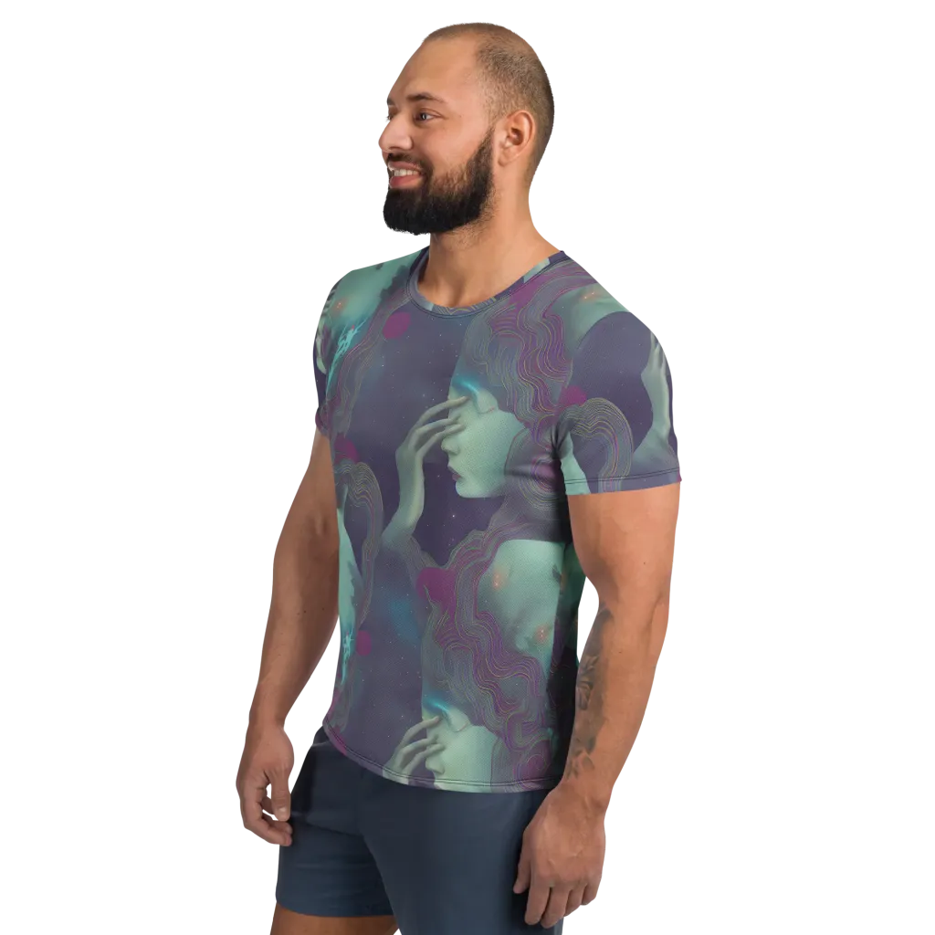 Ethereal Muse on Men's Athletic T-Shirt — Left