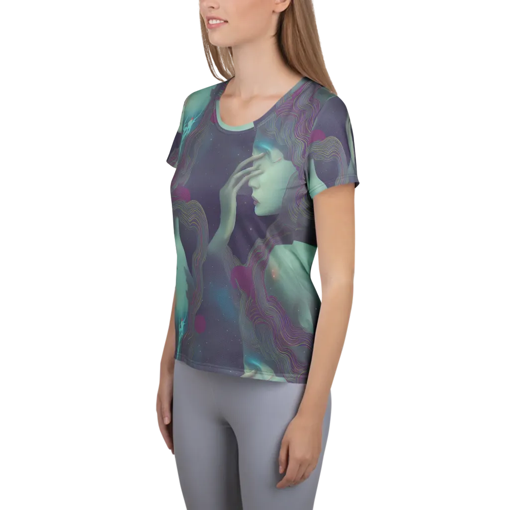 Ethereal Muse on Women's Athletic T-Shirt — Left