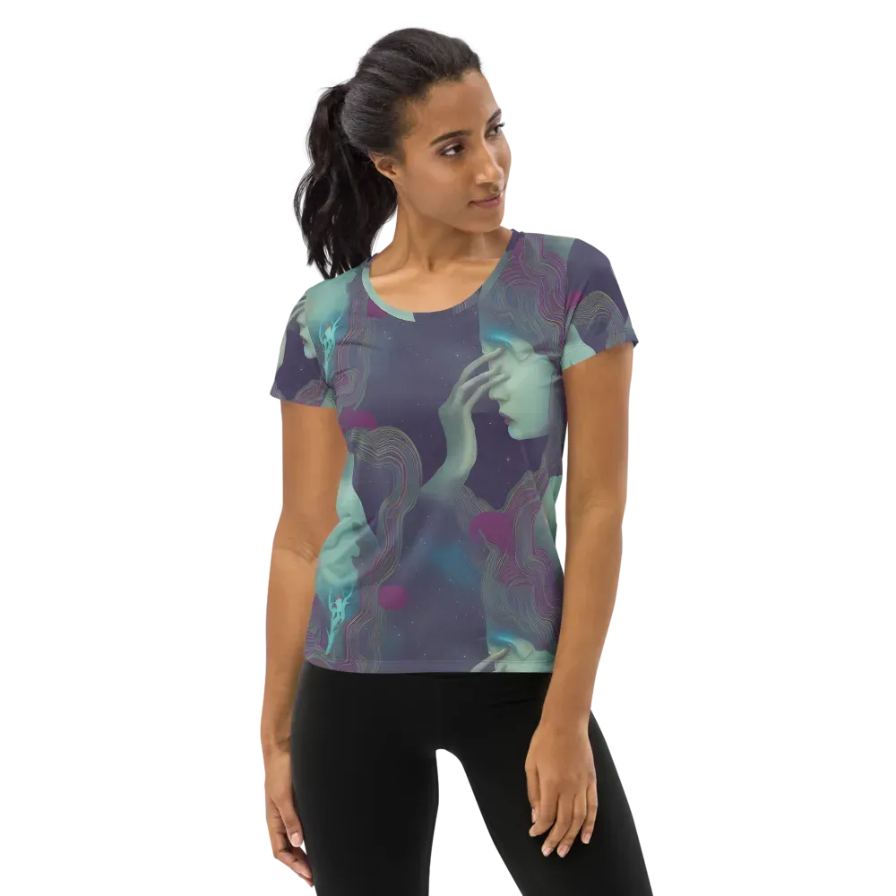 Ethereal Muse on Women's Athletic T-Shirt — Front