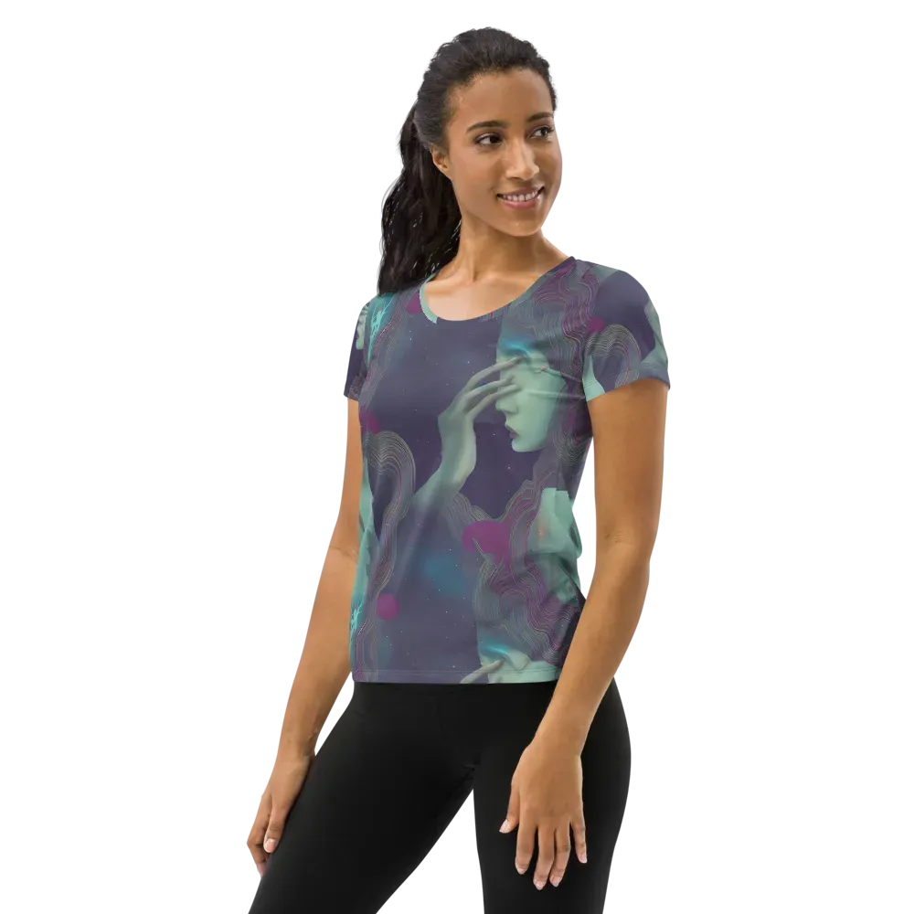 Ethereal Muse on Women's Athletic T-Shirt — Left