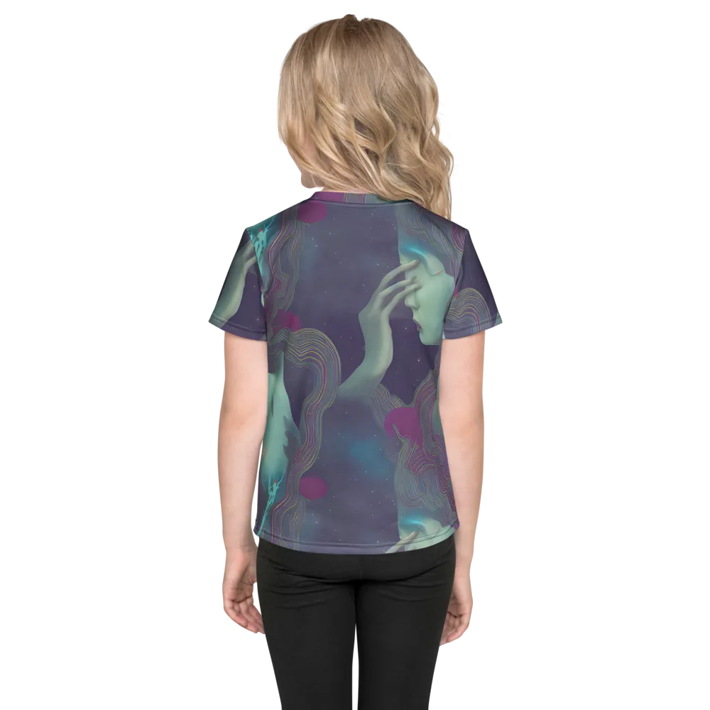 Ethereal Muse on Kids Crew Neck T-Shirt — Back