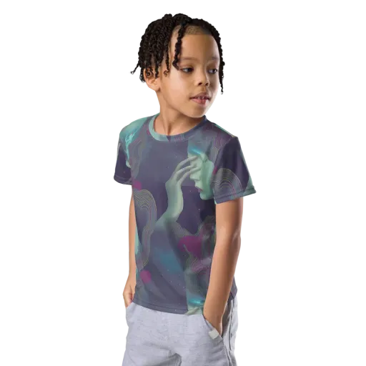 Ethereal Muse on a Kids Crew Neck T-Shirt