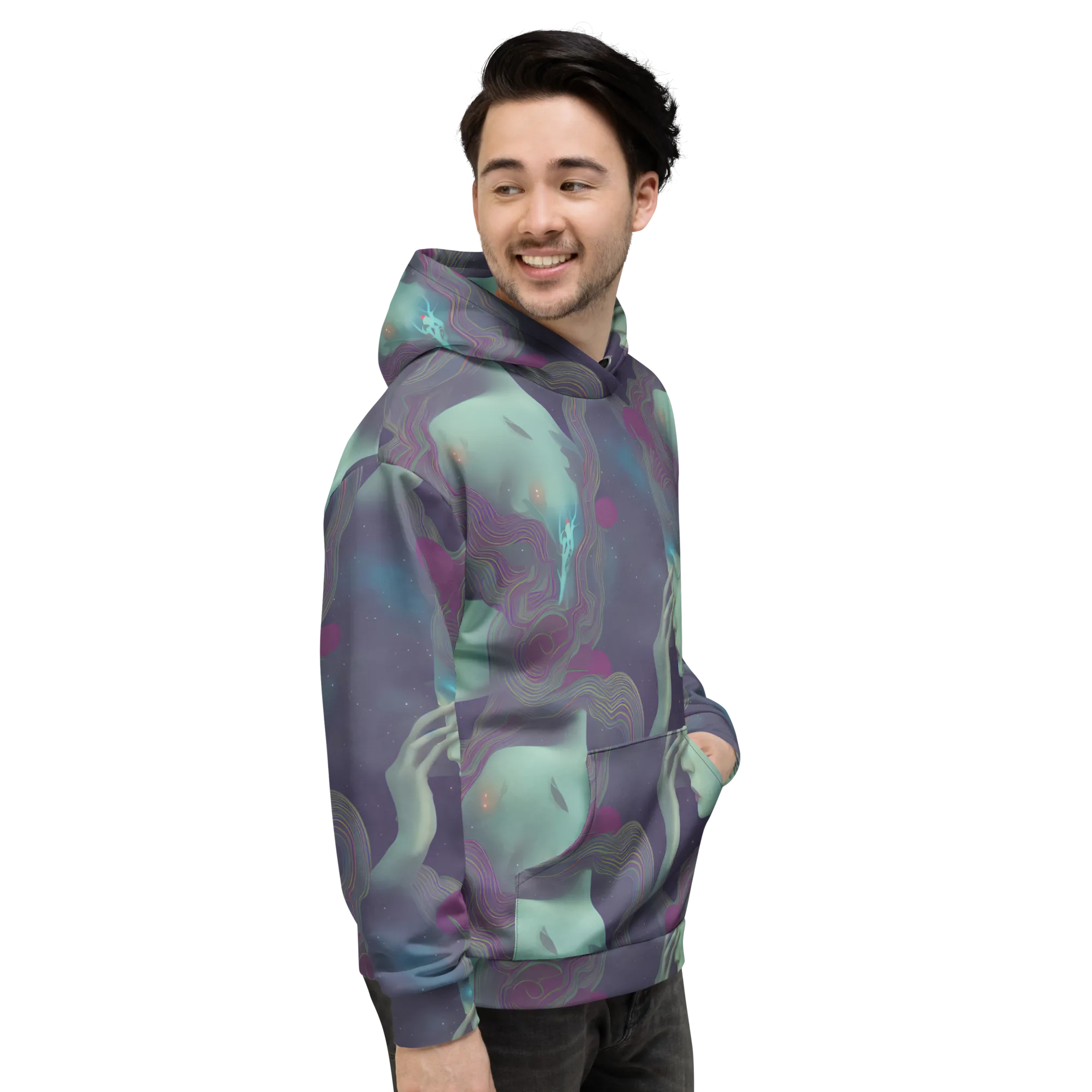 Ethereal Muse on Hoodie — Right