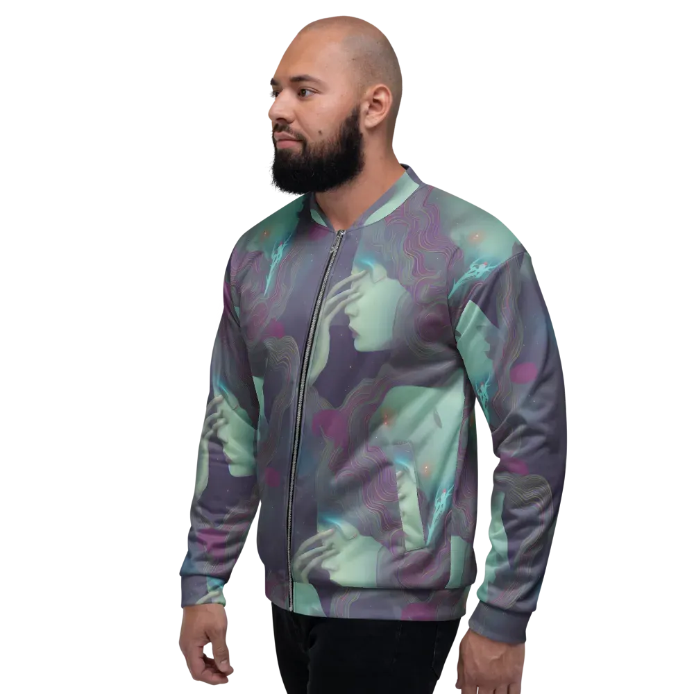 Ethereal Muse on Bomber Jacket — Left